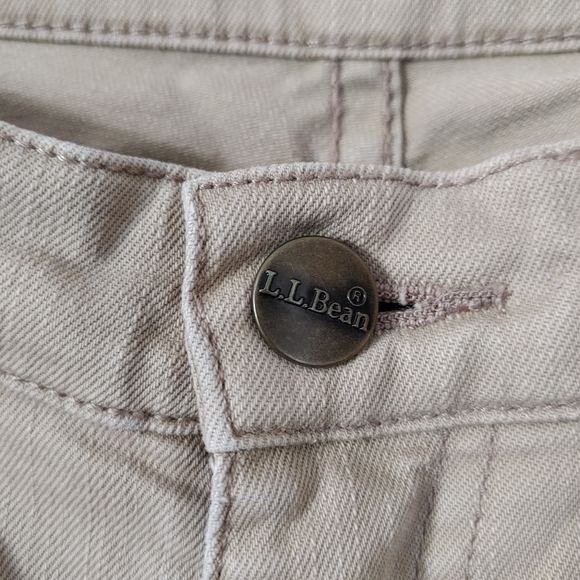 Vintage L.L Bean 1912 Straight Leg Jeans Size 12 Tall Khaki Tan - Picture 9 of 16